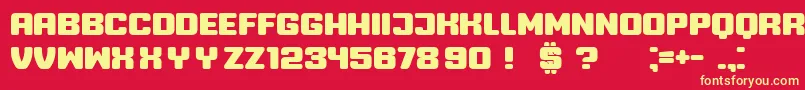Professor Font – Yellow Fonts on Red Background