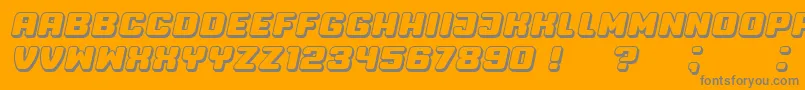 Professor3D Italic Font – Gray Fonts on Orange Background