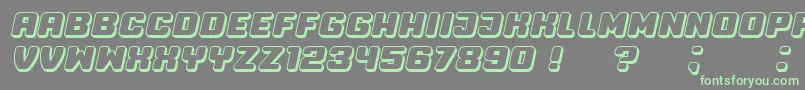 fuente Professor3D Italic – Fuentes Verdes Sobre Fondo Gris