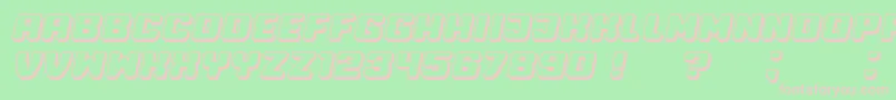 Professor3D Italic Font – Pink Fonts on Green Background