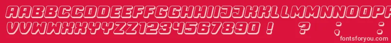Professor3D Italic Font – Pink Fonts on Red Background