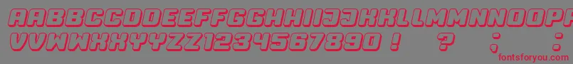Professor3D Italic Font – Red Fonts on Gray Background