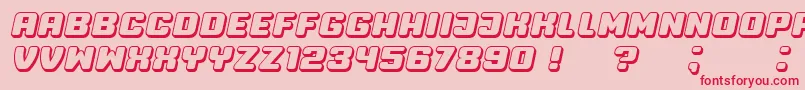 Professor3D Italic-fontti – punaiset fontit vaaleanpunaisella taustalla