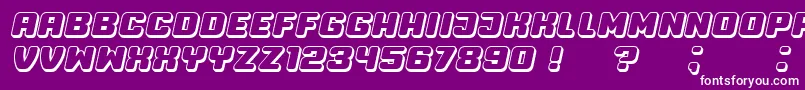 Шрифт Professor3D Italic – белые шрифты на фиолетовом фоне
