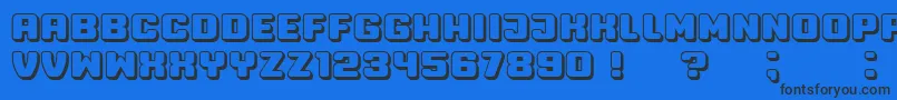 Professor3D Font – Black Fonts on Blue Background