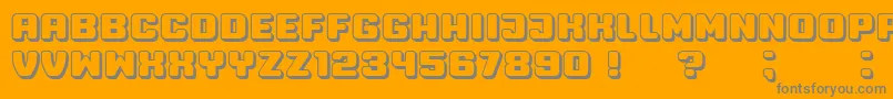 Professor3D Font – Gray Fonts on Orange Background