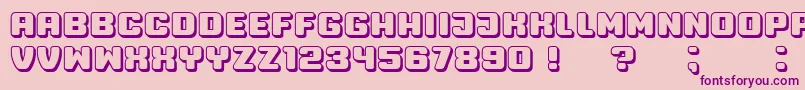 Professor3D Font – Purple Fonts on Pink Background