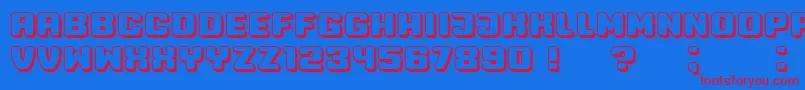 Professor3D Font – Red Fonts on Blue Background