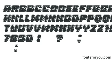Professor3DFilled Italic font – tactile Fonts