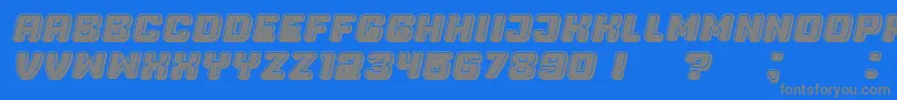 Шрифт Professor3DFilled Italic – серые шрифты на синем фоне