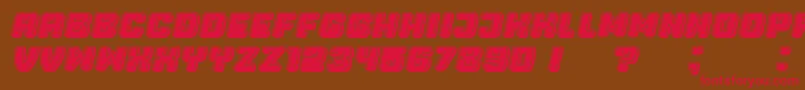 Professor3DFilled Italic Font – Red Fonts on Brown Background