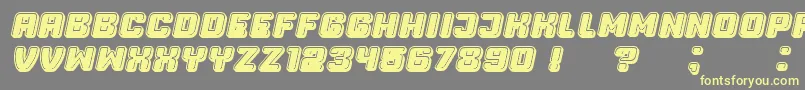 Professor3DFilled Italic Font – Yellow Fonts on Gray Background