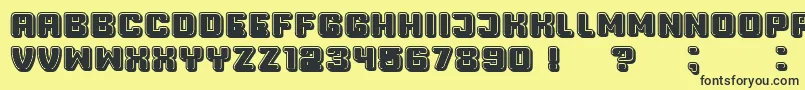 Professor3DFilled Font – Black Fonts on Yellow Background