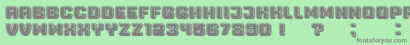 Professor3DFilled Font – Gray Fonts on Green Background