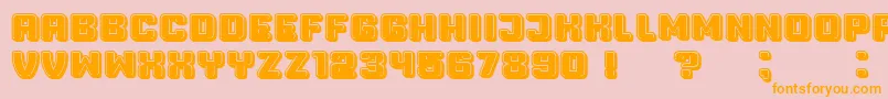 Professor3DFilled Font – Orange Fonts on Pink Background