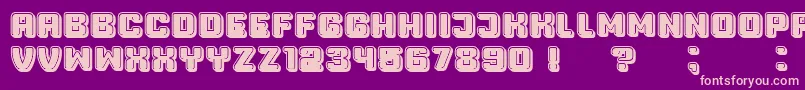 Professor3DFilled Font – Pink Fonts on Purple Background