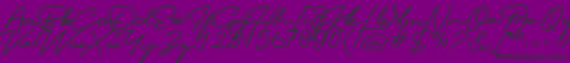 Profiles Font-Schriftart – Schwarze Schriften auf violettem Hintergrund