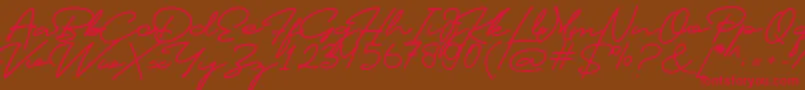 Police Profiles Font – polices rouges sur fond brun