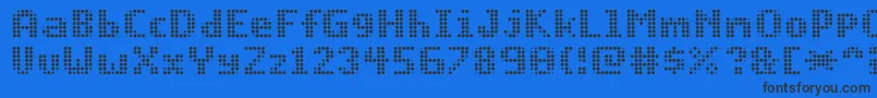 progbot Font – Black Fonts on Blue Background