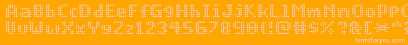 progbot Font – Pink Fonts on Orange Background