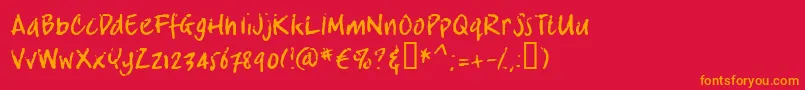 Crosb Font – Orange Fonts on Red Background