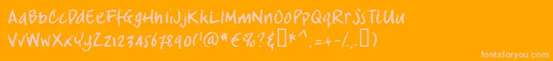 Crosb Font – Pink Fonts on Orange Background