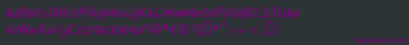 Czcionka Crosb – fioletowe czcionki na czarnym tle