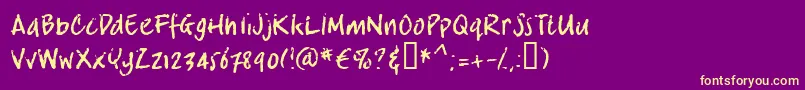 Crosb Font – Yellow Fonts on Purple Background