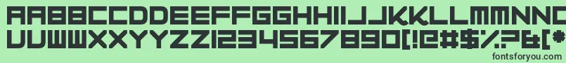Progesterone Font – Black Fonts on Green Background