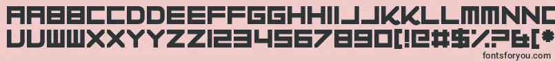 Progesterone Font – Black Fonts on Pink Background