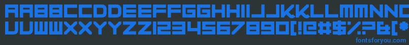 Progesterone Font – Blue Fonts on Black Background