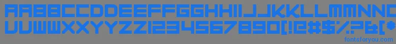 Progesterone Font – Blue Fonts on Gray Background