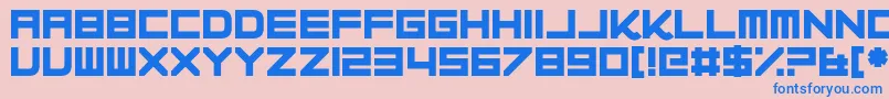Шрифт Progesterone – синие шрифты на розовом фоне