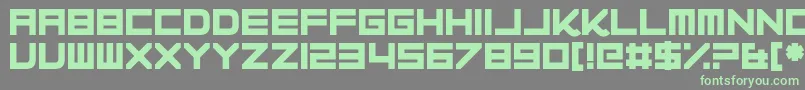 Progesterone-Schriftart – Grüne Schriften auf grauem Hintergrund