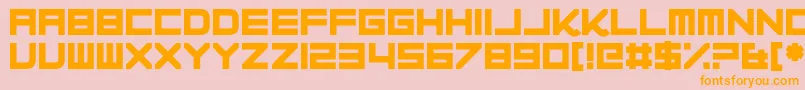 Progesterone Font – Orange Fonts on Pink Background