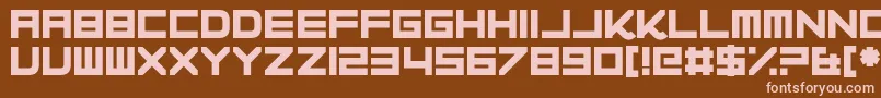 Progesterone Font – Pink Fonts on Brown Background