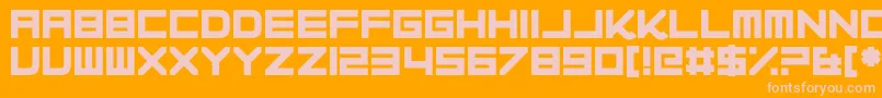 Progesterone Font – Pink Fonts on Orange Background