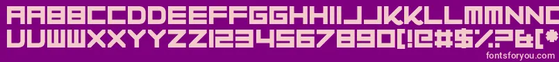 Progesterone Font – Pink Fonts on Purple Background