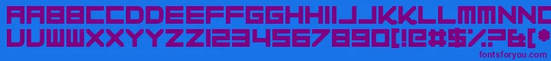 Progesterone Font – Purple Fonts on Blue Background