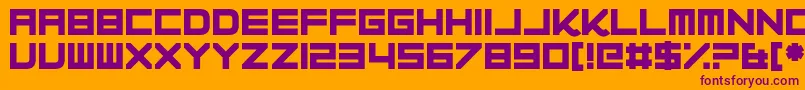 Progesterone Font – Purple Fonts on Orange Background