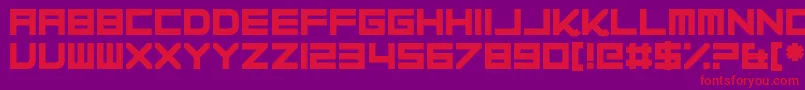 Progesterone Font – Red Fonts on Purple Background