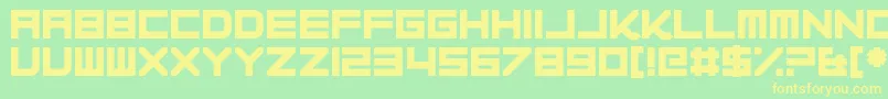Progesterone Font – Yellow Fonts on Green Background