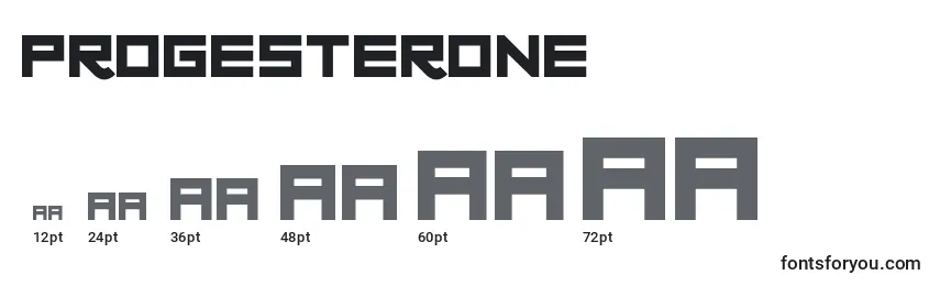 Progesterone Font Sizes