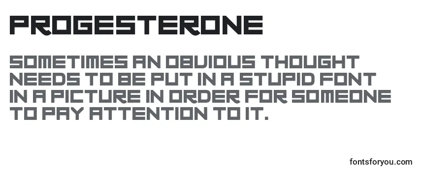 Шрифт Progesterone