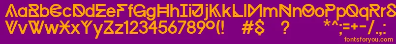 Progress Regular MAC   Kopie Font – Orange Fonts on Purple Background