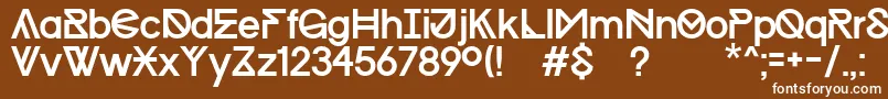 Шрифт Progress Regular MAC   Kopie – белые шрифты на коричневом фоне