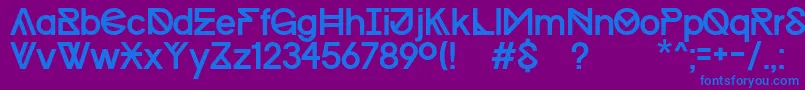 Progress Regular WIN   Kopie Font – Blue Fonts on Purple Background