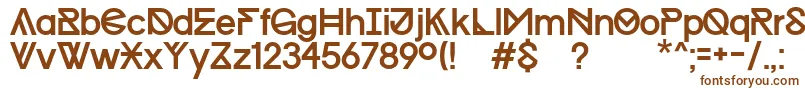 Progress Regular WIN   Kopie-fontti – ruskeat fontit valkoisella taustalla