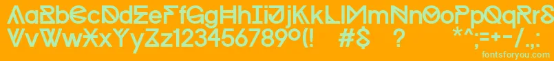 Progress Regular WIN   Kopie Font – Green Fonts on Orange Background