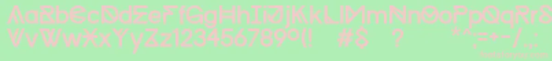 Шрифт Progress Regular WIN   Kopie – розовые шрифты на зелёном фоне